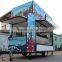 Modern customized design mobile street outdoor food cart snack food van with big wheels for sale