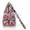 Nylon Cosmetic bag with zipper and wrist fashion leopard cosmetic bag for women
