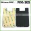 Hot sale logo printed silicone 3m sticker smart wallet mobile card holder phone pocket