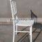 stackable white Wood napoleon chair