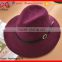 Popular high quality custom fedora hat Red winter felt floppy hat