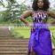 2016 Wholesale fashion design african printed party dress for women