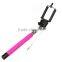 colorful bluetooth selfie stick, cable take pole selfie stick, selfie stick bluetooth