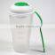 2015 High Quality BPA Free Plastic Salad Shaker cup With Fork