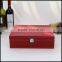 Factory direct sales of red PU leather high-end wine bo eport wine packaging bo craft gift bo