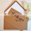 Top quality colorful thank you card envelope kraft paper wholesale
