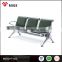 Leather cover airport waiting chairs stainless steel frame