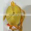 Yangzhou plush animal chicken backpack factory ,animal head plush bag yellow chicken plush backpack
