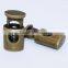 Gold Metal String Cord Stopper Buttons with 2 Holes