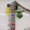 multicolor chenille white snow style lantern yarn curtain silver trim lace