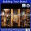 timber store display rack