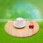 Hot sale Solid wood round wood plate dessert bread tray with high quality