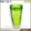 Wholesale coffee reusable double wall mug plastic