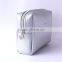 Square leather cosmetic bag debossed LOGO gold color makeup bag