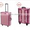 2016 Sunrise Best Selling Aluminum Pink Professional Trolley makeup station with lights mirror