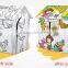 Custom Factory Eco-friendly Paintable Kids Cardboard Playhouse Wholesale