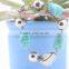 Chunky Natural Turquoise Stone Beads Bracelet Smooth Funk CCB Beaded Bracelet For 2016 Fashion Jewelry