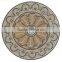 Beverly Hills Villa floor design round marble mosaic tile puzzle floor mosaic medallions