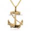 Europe America Style Sailing Pendants Gold Silver Stainless Film Pirates of the Caribbean Pendant Chain Necklaces For Man