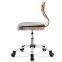 Vintage Black Dining MidCentury Modern Faux Wood Chrome Chair Caster