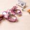 Hot sales Gold & Sliver PU leather Baby girl princess shoes Baby Mocassins Gold Shoes