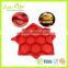 FDA,LFGB 8 Cavities Silicone Hamburger Press, Hexagon Patty Burger Press Mold