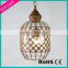 Wholesale Industrial Vintage Hand Blown Round Glass Lamp Shade With Antique Metal Wire