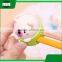 portable plastic colorful funny child cartoon bear double pencil sharpener