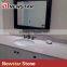 Newstar quartz stone one piece bathroom sink and countertop