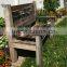 rustic wooden bench