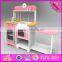 2016 new design home play children wooden play kitchen sets for sale W10C250