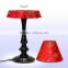 wooden signs rgb light table lamp with Aluminum flower vase design