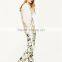 Custom Design Female Fitted Cotton Multicoloured Floral Dress Pants