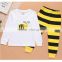 Ladybird pattern plain cotton custom printed pajamas for children