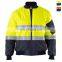 High Visibility Reflective Quilted Waterproof Winter Work Coat/ Parka
