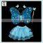 Colorful Kids Girl Party Princess Butterfly Fairy Wings Set with Skirts HPC-0803