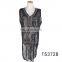 TOROS latest women maxi blouse black lace long kimono dress for lady