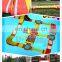 High quality commercial floating inflatable water park with slide