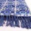 100% cotton rug diamond weave indigo blue / white 90x150cm 3x5 Ft quayside home