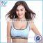 YIHAO Sexy Women Stretch Athletic Sports Bras, Seamless Cross Back Padded Raceback Tops for Gym Running Fitness