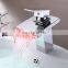 Modern Bathroom Waterfall LED Light Single Hole Sink Faucet Mixer Tap