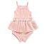 Kids ribbed Outfit Baby Girls Summer Clothing Set Solid Color Infant Vest Tops Tutu Shorts 2pcs Clothing for 0-24m