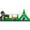 2020 outdoor portable assault course inflatable with Jungle Gorilla theme for kids