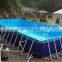 Best Quality Above Ground Square Rectangular Metal Frame Supported Swimming Pool for Kids and Adult