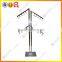 2 tiers and 4-hooks bag display rack