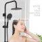 Yuyao Manufacture Bathroom Wall Mounted Stainless Steel Round Shower Black Shower Column Set