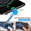 2020 New product Hot wholesale  Flowing Light Magnetic Charging Cable Cellphone Fast Micro USB Cable Charger Data Cable Line