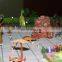 Dinosaur park architectural maquette for real estate & construction display with miniature people