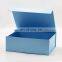 28*21cm custom baby blue color stock ready rigid gift packing box with magnetic lid