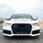 RS6 front bumper for Audi A6 S6 C7 with center honeycomb mesh high quality bumper grill 2012-2015